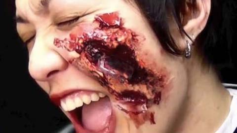 How To Make a Face Wound with Glass Debris