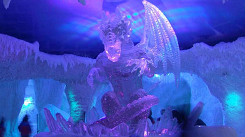 Ski Dubai Ice Dragon Display Created with Crystal Clear® Resin