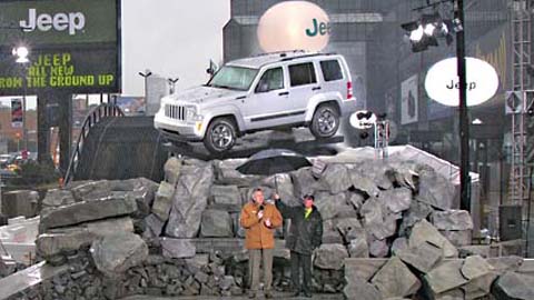 Themed Rock Display at New York Auto Show