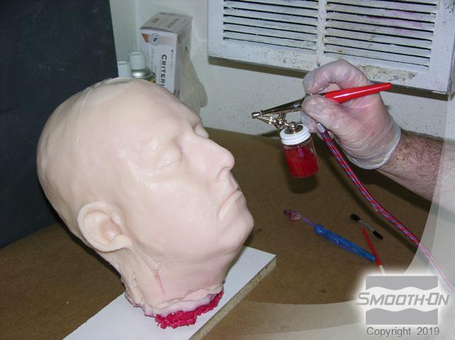 Silicone severed head