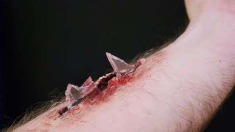 How To Make an Arm Wound with Glass Debris