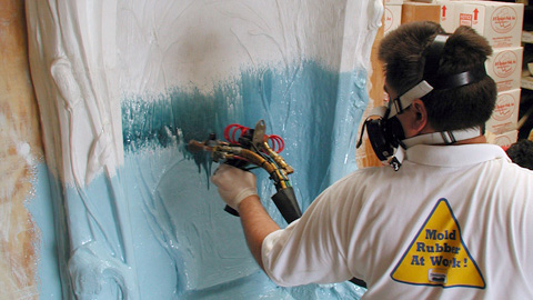 Using EZ-Spray™ 45 Urethane to Make a Mold of a Large Fountain