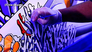 Painting A Fluorescent Underwater Mural Using Maker Pro™ Fluorescent Paints